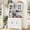 White, variant on Tall Kitchen Pantry Cabinet with Hutch and Glass Doors, 70.9'' Storage, Built-in Charging Station, - Elegant Brown