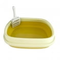 thumbnail image 4 of DOLITY Kitty Litter Tray Sturdy Easy Cleaning Cat Toilet for Small ,Large Cats Pets yellow, 4 of 9
