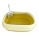 thumbnail image 4 of Arena para gatos grande, bandeja de arena para gatos con parte abierta con pala, duradera, bandeja de arena para mascotas pequeñas y grandes amarillo, 4 of 8