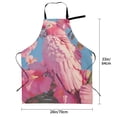 thumbnail image 5 of Lsque Pink Parrot Tropical Blossoms Waterproof Apron Chef Aprons for Men Heavy Duty Chemical Work Apron Extra Long Grilling Aprons with Adjustable Bib Apron, 5 of 9