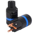 thumbnail image 5 of Conector IEC Conector de cable de alimentación de CA de cobre puro profesional 100‑250VE102 / F102 (macho / hembra), 5 of 5