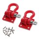 thumbnail image 3 of Metal Climbing Trailer Tow Hook Hooks Buckle Winch Shackles Accessory for 1/10 Scale RC Crawler Truck D90 SCX10 Climbing Car Red, 3 of 5