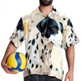 thumbnail image 4 of Spotted Dog Men's Hawaiian Poplin Casual Printed Button Down Short Summer Beach Shirts, Unisex, 4 of 6