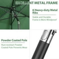 thumbnail image 4 of Autlaycil 9ft Outdoor Patio Umbrella, Durable Ribs with Tilt and Crank for Table, Garden, Poolside - Green, 4 of 7