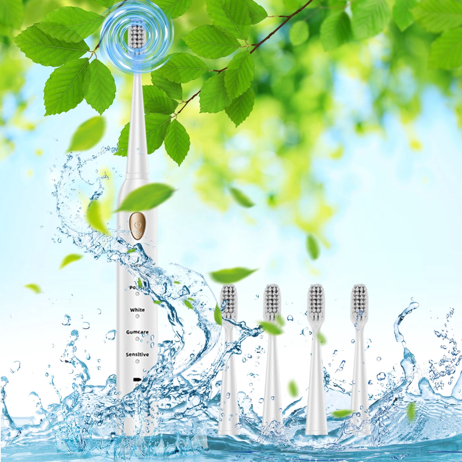 3 Set of Toothbrush Toothbrush With 4 Brush Heads 5 Cleaning Modes Water Proofing IPX7 Water Proofing Toothbrush Newly