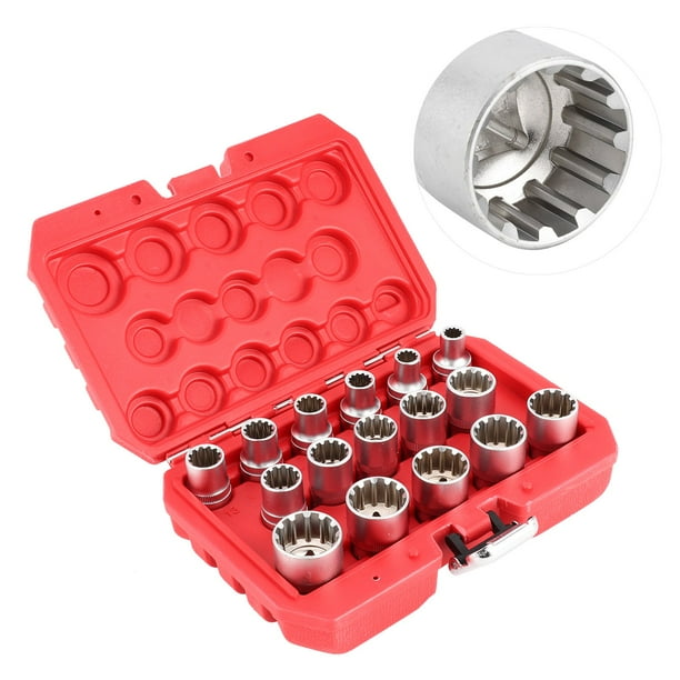 Spline Socket Set, 16pcs 12 Point Socket Set For Car - Walmart.ca