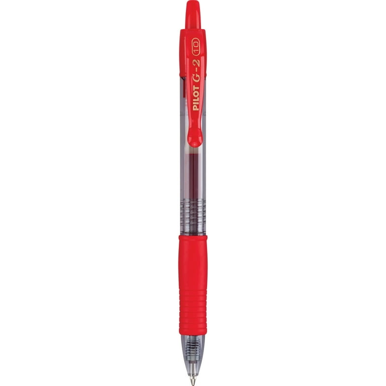 Pilot G2 Premium Gel Ink Pens, Bold Point (1.0mm), Red, 10