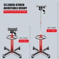 thumbnail image 4 of Accreate 1100lbs Transmission Jack, Heavy Duty Professional Hydraulic Transmission Jack High Lift 2 Stage Adjustable Telescoping, 33.5" to 67" Lifting Range, 1/2Ton Capacity, Garage/Workshop Lift, 4 of 7