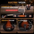 thumbnail image 2 of Violín eléctrico Pyle tamaño completo 4/4 de madera maciza con accesorios, 2 of 7