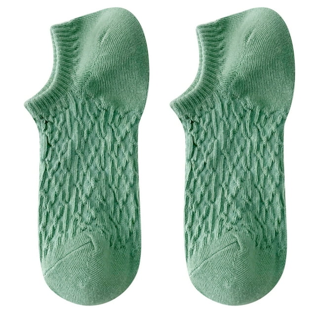 XIAQUJ Womens Comfortable Breathable Macaron Coloured Boat Socks Sock Slippers Green One Size