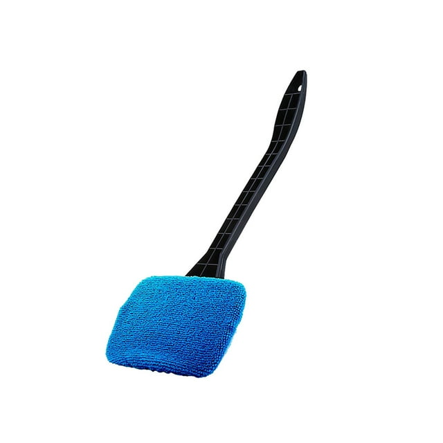2/1pcs Car Windshield Cleaning Tool, Window Cleaning Brush Kit Wiper Microfiber Long Handle Cleaning Wipe Tool, Reusable Microfiber Pads