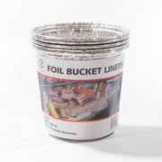 BBQ Foil Bucket Liners Grill Drip Disposable Aluminum 5 Pack Z GRILLS
