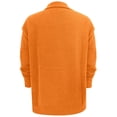 thumbnail image 4 of 2026 New Button Up Cardigan for Women, Long Sleeve Lapel Collared Knit Tops, Lightweight Relaxed Fit Casual Sweater(Orange,XXXXXL), 4 of 5