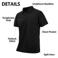 thumbnail image 3 of SPEEDRUN Mens 3 Pack Polo Shirts with Pocket Short Sleeve Moisture Wicking Outdoor Tactical Shirt Summer Casual 2XL, 3 of 6