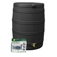 thumbnail image 2 of Good Ideas Rain Wizard Water Storage Rain Collection Barrel 50-Gallon w/Diverter Kit, Black, 2 of 2