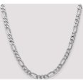 thumbnail image 2 of 14K White Gold Wg 7mm Flat Figaro Chain (20 X 7) Made In South Africa wfig180-20, 2 of 5