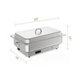 thumbnail image 4 of 9QT Electric Chafing Dish Buffet Set, Stainless Steel Commercial Food Warmers with Temp Display for Weddings, Parties & Festivals, 2 Pack, 4 of 7