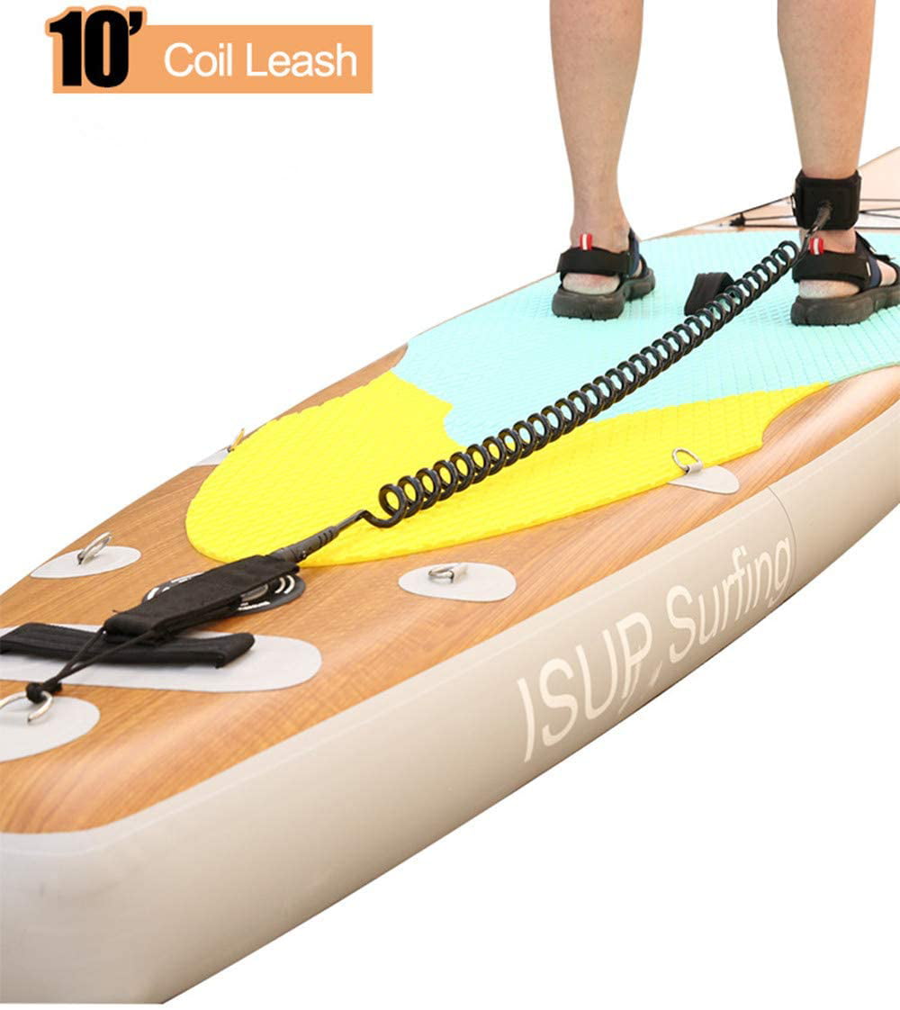Surfboard Leash 10' Coiled NEW! Red Stand UP Paddle Board Leash SUP 