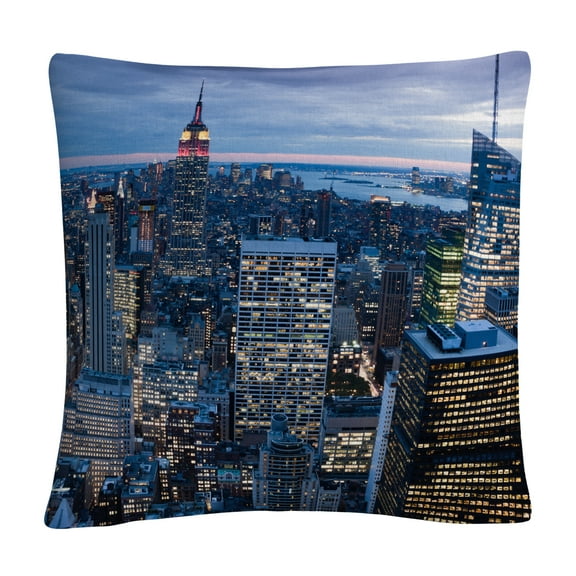 Yakov Agani 'New York City, Ny' 16 X 16 Decorative Throw Pillow