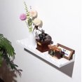 thumbnail image 2 of Set of 2 - White Floating Shelves, Picture Ledge Shelf for Wall Decor and Storage - Perfect for Books, Photo Frames, Kitchen Spice Rack, Natural Wood, FT052024, 2 of 7