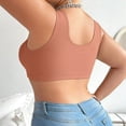 thumbnail image 4 of Sports Bras for Women Plus Size Front Closure Wireless Breathable Bra Bras for Women No Underwire Brown 5Xl, 4 of 9