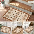 thumbnail image 5 of Entryway Rug 2'x3', Boho Geometric Small Rug for Kitchen Bathroom Door Mat Indoor Entrance, Country Ethnic Nation Abstract Motifs Non-Slip Area Rugs Floor Mats Carpet Front Door Rugs, 5 of 8
