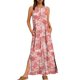 thumbnail image 3 of TaTaai Ladies V-Neck Sleeveless Solid Color Casual Dress Fashion Knee Length Design Soft Breathable Material Comfortable Dress for Daily Wear Birthday Party Work and Vacation Gift, 3 of 8
