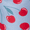 Blue Cherries, variant on Women's Nylon Padded Slippers