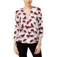 thumbnail image 1 of Alfani Blusa de punto estampada para mujer, blanca, 12, 1 of 1