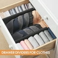 thumbnail image 6 of Bamboo Drawer Dividers,12-17" Adjustable Kitchen Drawer Organizer for Clothes,4 Pack Expandable Drawer Organization Separators for Bedroom,Bathroom,Dresser and Office, 6 of 7
