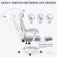 thumbnail image 4 of Historyli Ergonomic Office Chair,Swivel Task Chair with Adjustable Lumbar Support,Home Office Chair with Footrest,Mesh High Back Gaming Chair, 4 of 7