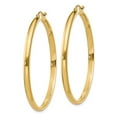 thumbnail image 2 of Real 14kt Yellow Gold Polished Hoop Earring; for Adults and Teens; for Women and Men, 2 of 4