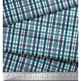 thumbnail image 2 of Soimoi Cotton Voile Fabric Window Pane Check Printed Fabric 1 Yard 56 Inch Wide, 2 of 3