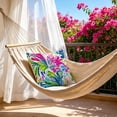 thumbnail image 7 of Throw Pillow Cover 18x18 Inch Waterproof Summer Flower Bohemian Print Soft Colorful for Car Office Patio Decor by MPOISVA, 7 of 7