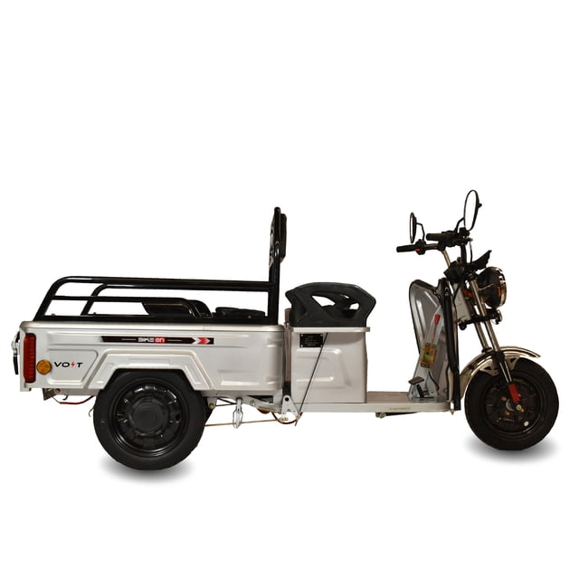 Motocarro Eléctrico BIKEON VOLT 1000W 60V 20Ah, hasta 35km/h y 40km Autonomía, Carga 300kg, Caja 106x60x40cm, Mecanismo de Volteo, Frenos de Tambor, Suspensión Hidráulica, Luces LED, Pantalla Digital