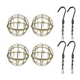 thumbnail image 2 of Birdcage Feeder Hollow Out Design Buckle Closing Durable Metal Non-deformation Outdoor Hanging Fun Bird Feeder, 2 of 8