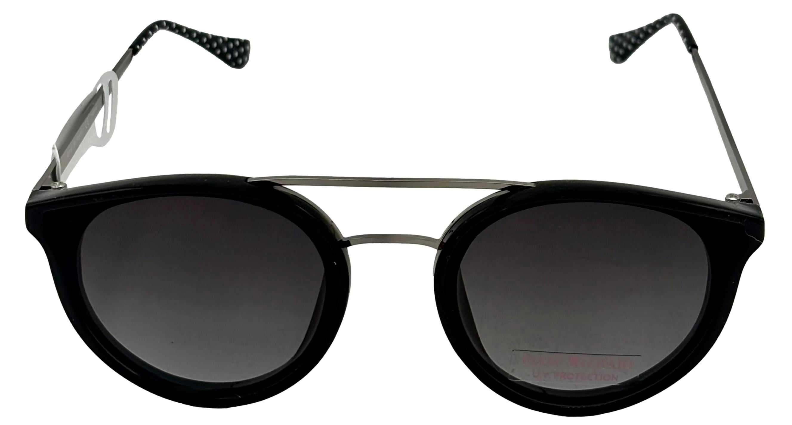 Isaac Mizrahi Womens Round Black Plastic Sunglass. IM31261 BK