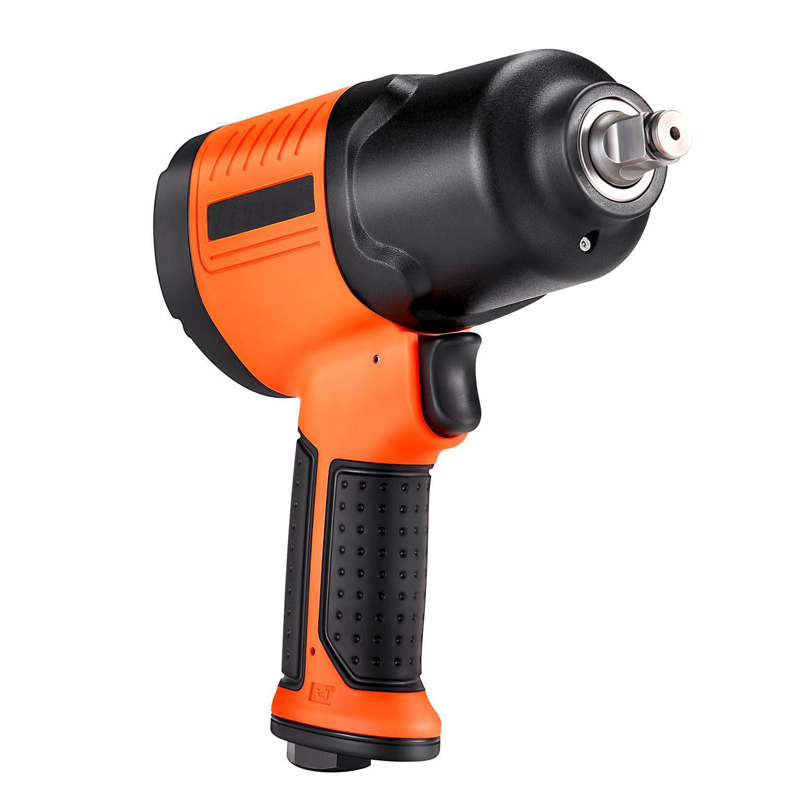 Pneumatic Impact Wrench 1/2 Inch Drive 1100 Ft Lb Reverse Torque 7500 RPM 4 Speed Adjustable Lightweight Portable Automotive Repair Maintenance