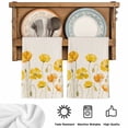 thumbnail image 5 of Yellow Flowers Kitchen Towels Set of 4, Farmhouse Botanical Watercolor Floral Absorbent Dish Towels for Kitchen, Microfiber Hand Towel, Quick Drying Tea Towel for Cleaning Decorative Dishcloths, 5 of 7