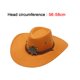 thumbnail image 3 of Sombrero de vaquero para hombre, sombrero de vaquera con correa para la barbilla, sombrero de ala ancha de moda para exteriores Amarillo, 3 of 9