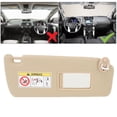 thumbnail image 3 of Sun Visor, Beige Side Sun Visor, Easy to Install Car Sun Visor, Elegant and Practical Front Sun Visor with Mirror, Sun Visor Replacement for Prado 2010-2023 Fourth Generation J150, 3 of 7