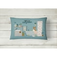 thumbnail image 2 of Carolines Treasures CK7557PW1216 Red White Bull Terrier in Bathtub Canvas Fabric Decorative Pillow 12H x16W multicolor, 2 of 4