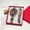Small size 3, red antique color, variant on Chinese-style vintage makeup mirror and comb set, portable peacock-handled mirror set, birthday gift, handheld