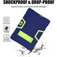 thumbnail image 3 of SOATUTO for HAOVM S30 / for Vankyo s30 Tablet Case Heavy Duty Armor Shockproof Rugged Hard Back Cover Built in Stand for HAOVM MediaPad S30 10.1 inch for Vankyo MatrixPad S30 10.1 Inch - Navy+Green, 3 of 5