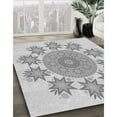 thumbnail image 3 of Ahgly Company Machine Washable Indoor Round Transitional Gunmetal Gray Area Rugs, 8' Round, 3 of 7