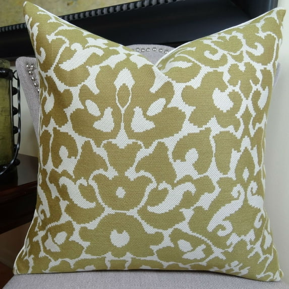Thomas Collection Cream Mustard Graphic Throw Pillow - 11142