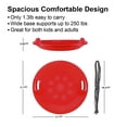 thumbnail image 6 of Gamexcel 25-Inch Round Downhill Sprinter Toboggan Snow Sled for Kids, Boys, Girls, and Adults, Featuring Built-in Handles and Pulling Rope - Red, 6 of 8