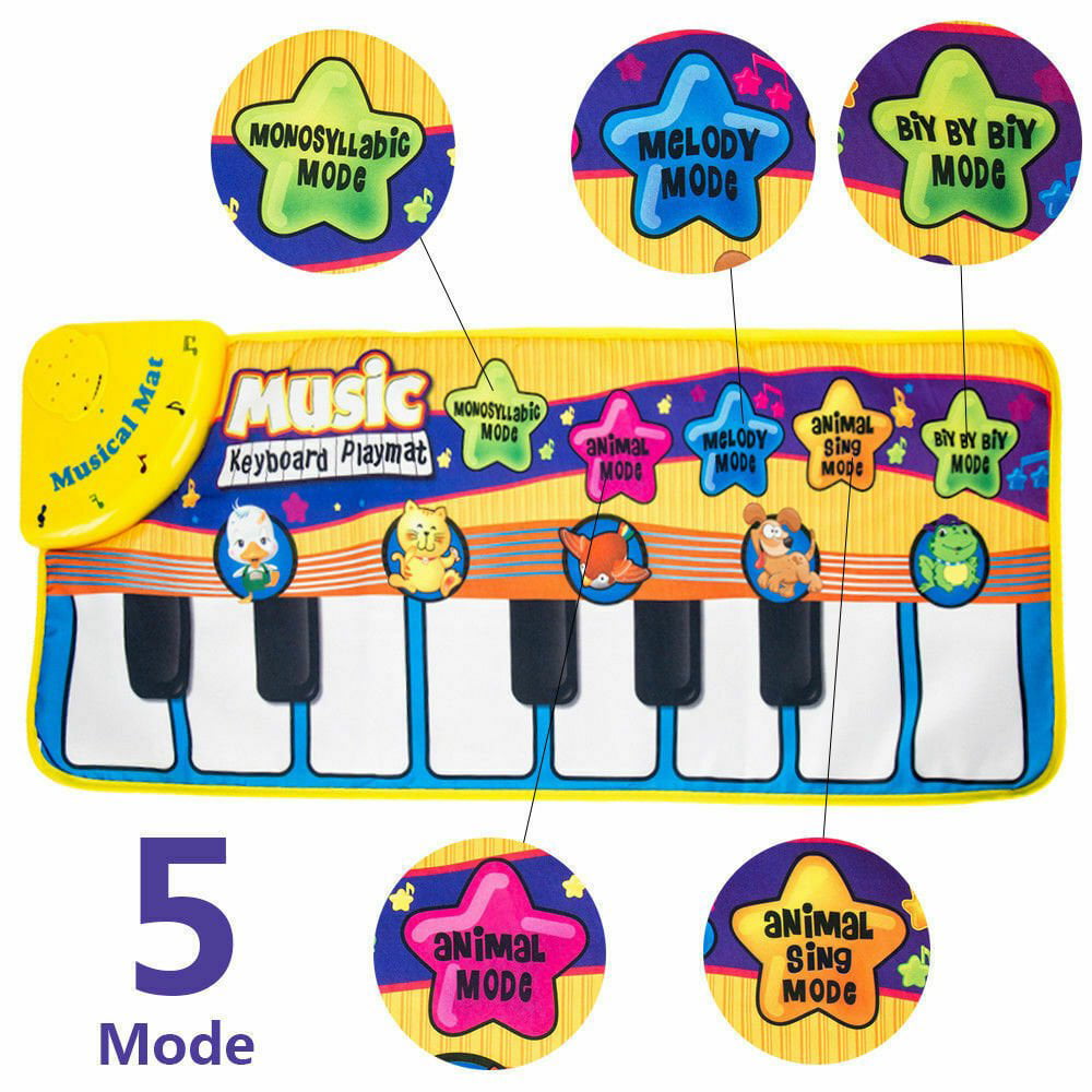 New Musical Music Kid Piano Play Baby Mat Animal Educational Soft Kick Toy 