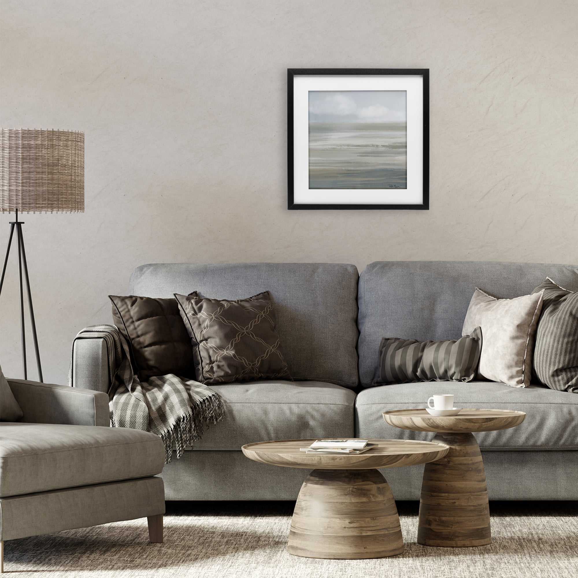 Stupell Industries Mid Afternoon Landscape Black Framed Print Under Glass, design by Robin Maria
