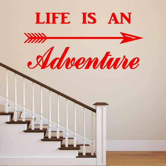 VWAQ Life is an Adventure Vinyl Wall Decal - Adventurer Wall Art Decor